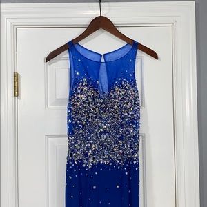 iNtrigue by Blush Royal Blue Maxi Gown